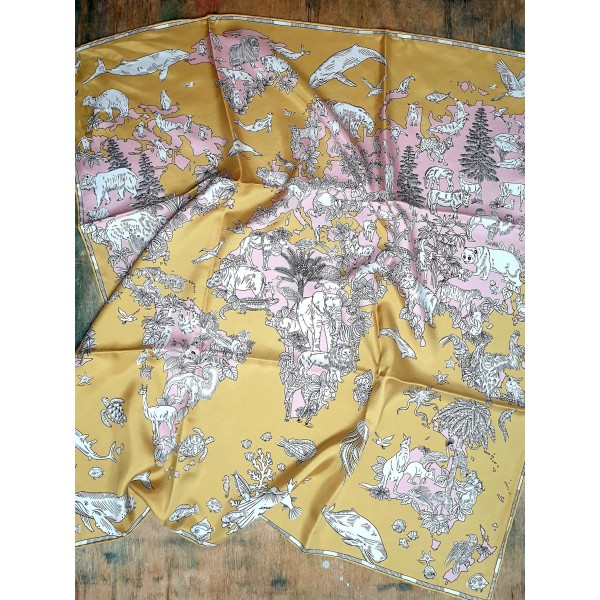 Inoui Editions šilko skara ATLAS YELLOW